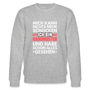 Non-shockable lifeguard - Stanley/Stella CHANGER Unisex Organic Sweatshirt - heather grey - Front - Nik (191cm) & Marisol (170cm)
