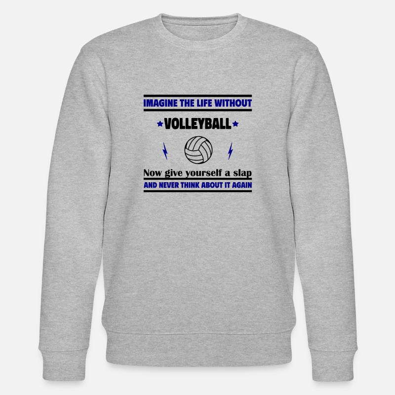 Stell dir ein Leben ohne Volleyball vor - Stanley/Stella Unisex Bio-Sweatshirt CHANGER  - Grau meliert