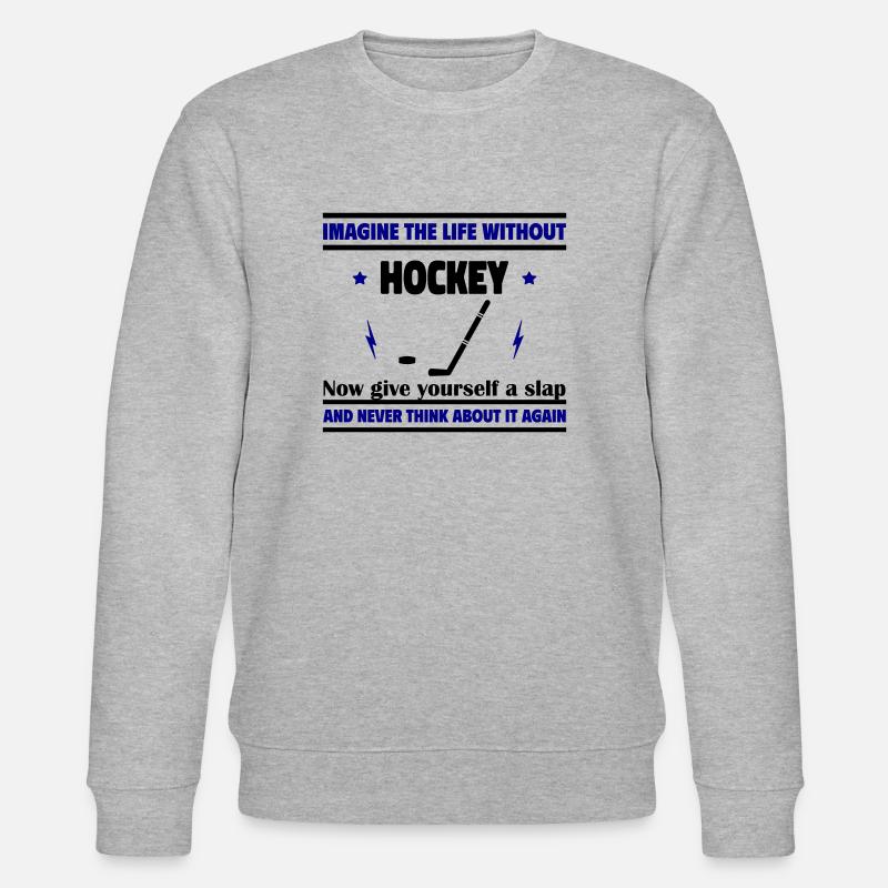 Stell dir ein Leben ohne Hockey vor - Stanley/Stella Unisex Bio-Sweatshirt CHANGER  - Grau meliert