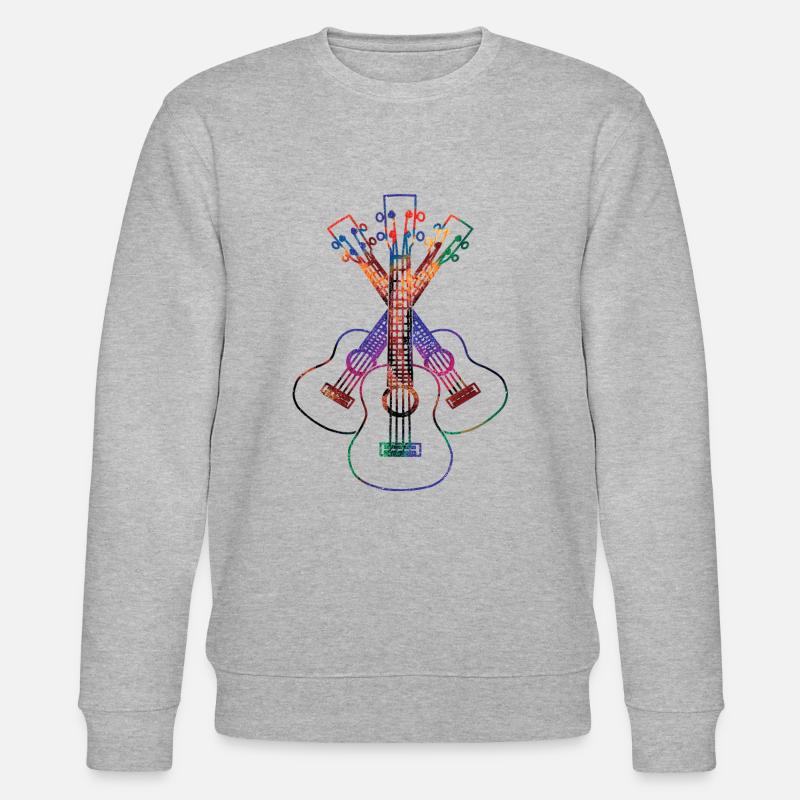 Ukulele lineart - Stanley/Stella Unisex Bio-Sweatshirt CHANGER  - Grau meliert