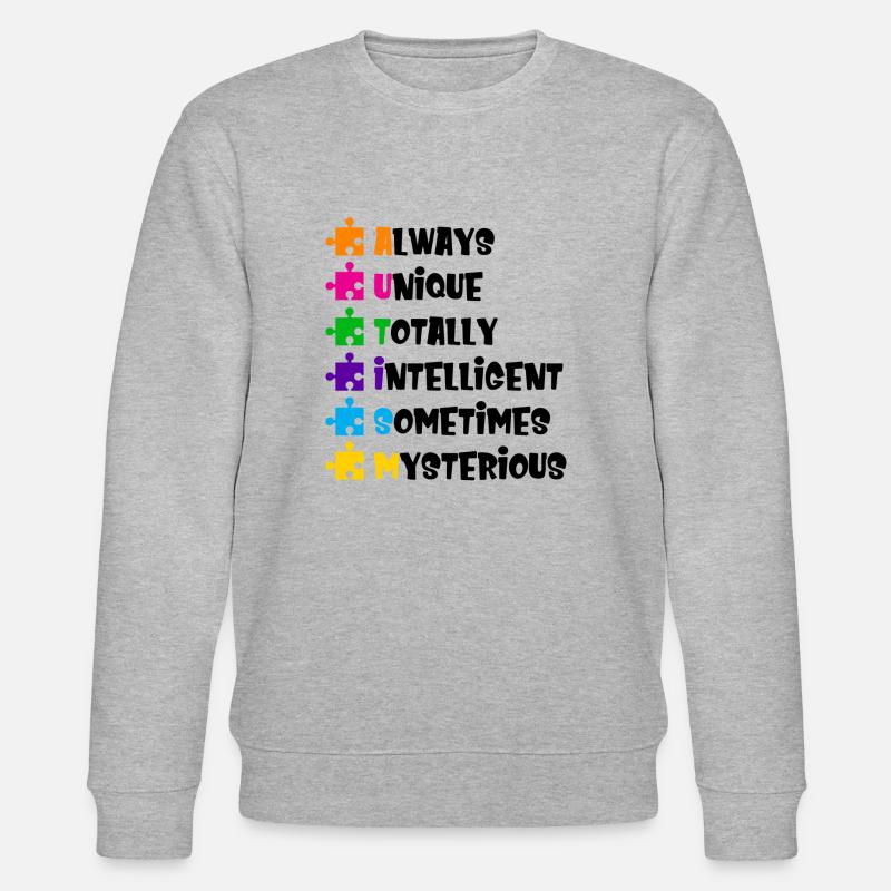 Autismus Bewusstsein - Stanley/Stella Unisex Bio-Sweatshirt CHANGER  - Grau meliert