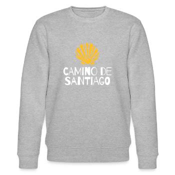 Camino de Santiago | St. James - Sweat bio CHANGER Stanley/Stella Unisexe - gris chiné - Devant - Nik (191cm) & Marisol (170cm)