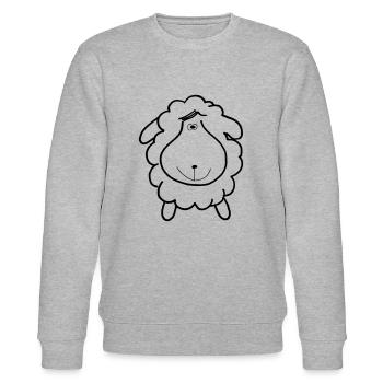 Schaf Geschenkidee - Stanley/Stella Unisex Bio-Sweatshirt CHANGER  - Grau meliert - Vorne - Nik (191cm) & Marisol (170cm)