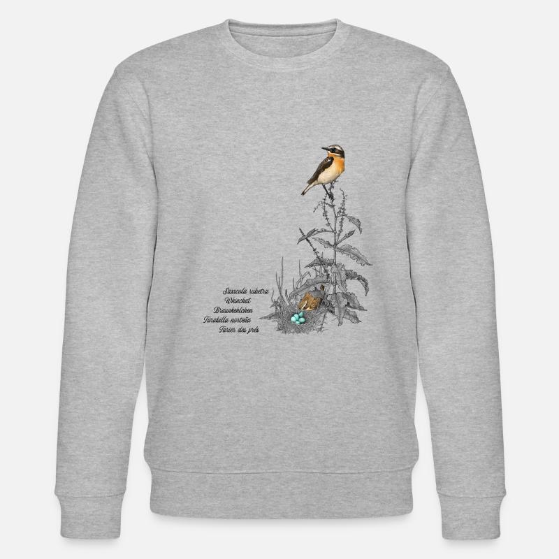 Braunkehlchen - Stanley/Stella Unisex Bio-Sweatshirt CHANGER  - Grau meliert