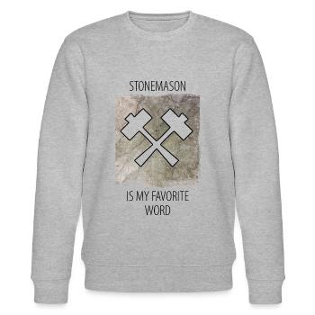 Stonemason Stone Sculptor Saying - Stanley/Stella CHANGER Unisex Organic Sweatshirt - heather grey - Front - Nik (191cm) & Marisol (170cm)