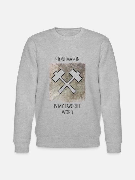 Steinmetz Steinbildhauer Spruch - Stanley/Stella Unisex Bio-Sweatshirt CHANGER  - Grau meliert