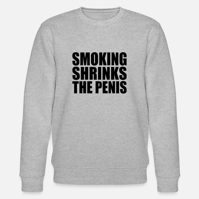 Smoking shrinks the penis - Stanley/Stella Unisex Bio-Sweatshirt CHANGER  - Grau meliert