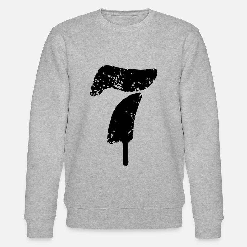 7 Zahl Symbol - Stanley/Stella Unisex Bio-Sweatshirt CHANGER  - Grau meliert