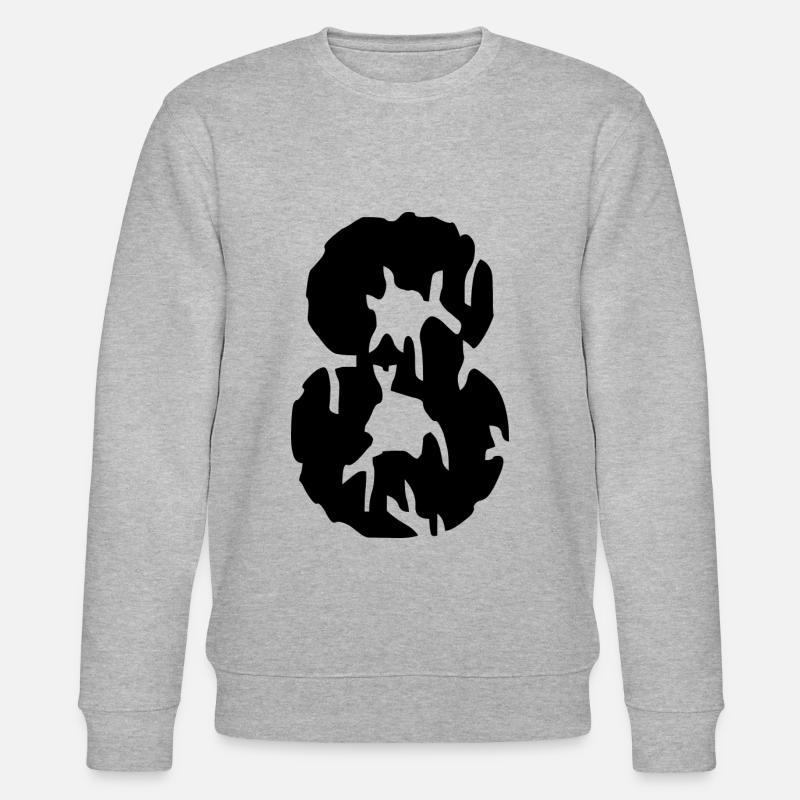 8 Maillot numéro - Sweat bio CHANGER Stanley/Stella Unisexe - gris chiné