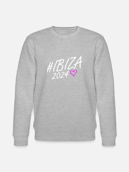 Ibiza 2024 Heart Trip - Stanley/Stella CHANGER Unisex Organic Sweatshirt - heather grey