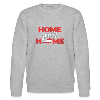 Autriche home sweet home Autriche rouge blanc rouge rouge - Sweat bio CHANGER Stanley/Stella Unisexe - gris chiné - Devant - Nik (191cm) & Marisol (170cm)