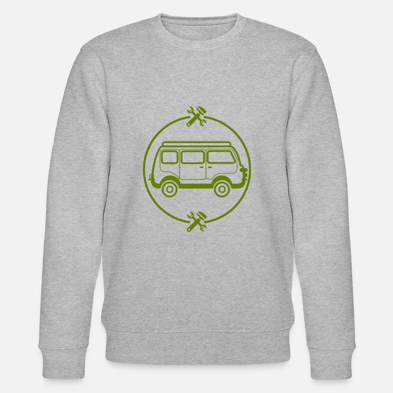 Auto - Bus - Oldtimer - Nostalgisch - Stanley/Stella Unisex Bio-Sweatshirt CHANGER  - Grau meliert