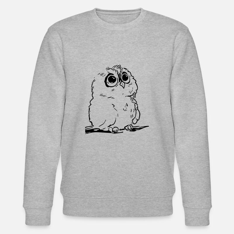 Niedliche Eule - Stanley/Stella Unisex Bio-Sweatshirt CHANGER  - Grau meliert