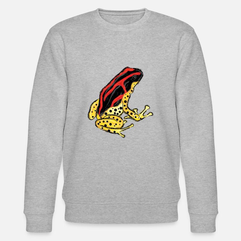 Baumsteigerfrosch Pfeilgiftfrosch PoisonDartFrog 7 - Stanley/Stella Unisex Bio-Sweatshirt CHANGER  - Grau meliert