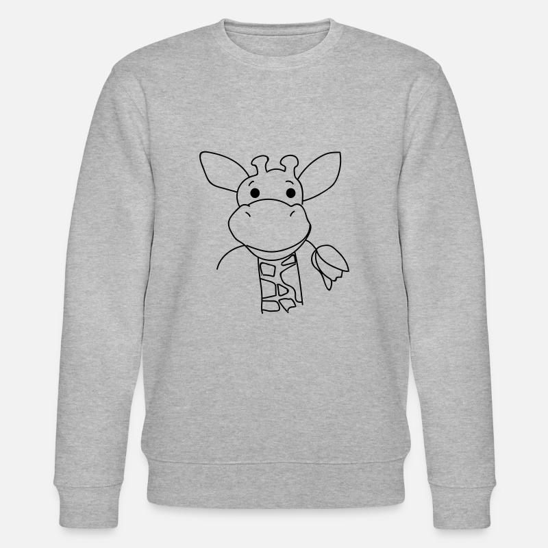 Giraffe - Stanley/Stella Unisex Bio-Sweatshirt CHANGER  - Grau meliert