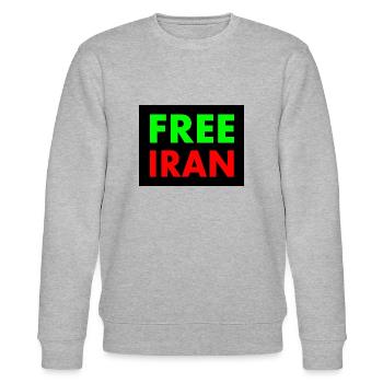 Free iran - Stanley/Stella Unisex Bio-Sweatshirt CHANGER  - Grau meliert - Vorne - Nik (191cm) & Marisol (170cm)