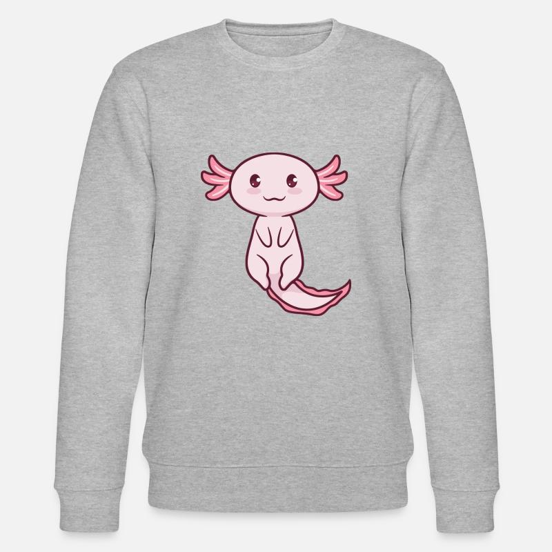 Axolotl Süß - Stanley/Stella Unisex Bio-Sweatshirt CHANGER  - Grau meliert