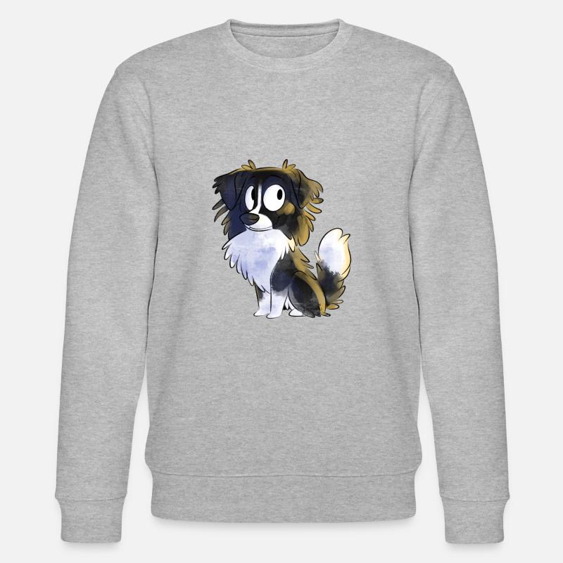 Chibi Berger Australien - Noir - Sweat bio CHANGER Stanley/Stella Unisexe - gris chiné
