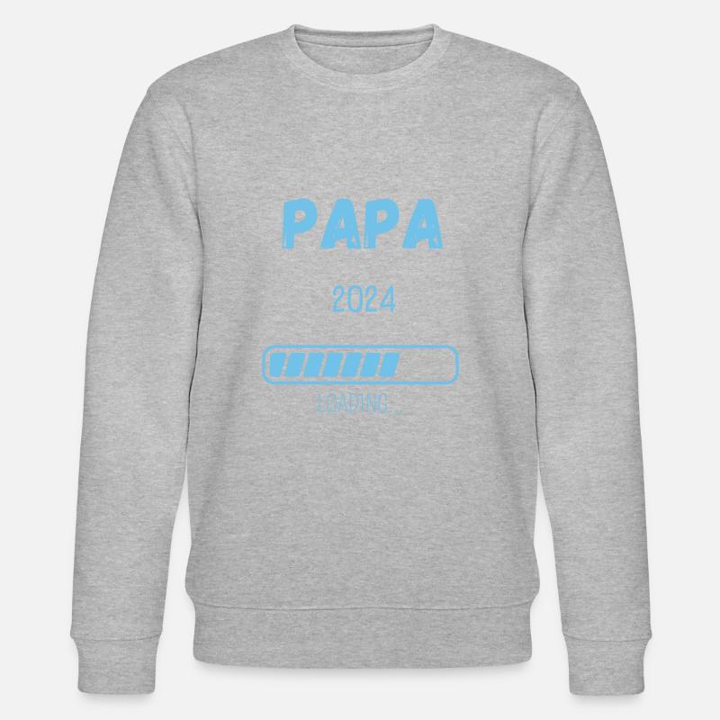 Papa 2024 Loading... - Stanley/Stella Unisex Bio-Sweatshirt CHANGER - Grau meliert