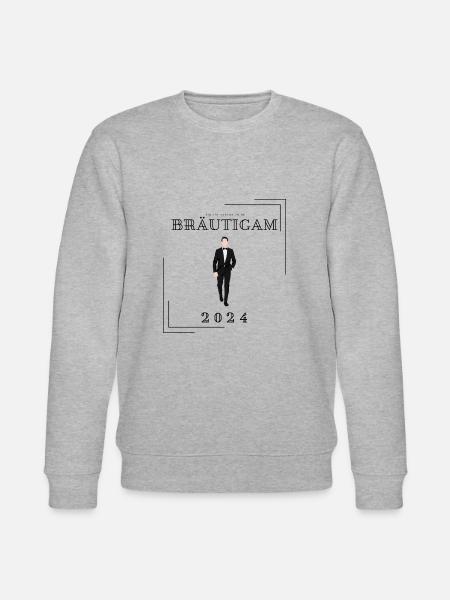 BRÄUTIGAM T-SHIRT - Stanley/Stella Unisex Bio-Sweatshirt CHANGER - Grau meliert