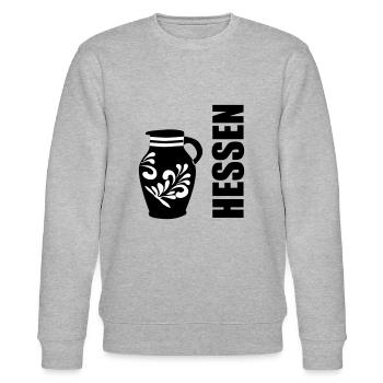 Hessen Bembel #Frankfurt am Meer #EiGude - Stanley/Stella Unisex Bio-Sweatshirt CHANGER  - Grau meliert - Vorne - Nik (191cm) & Marisol (170cm)