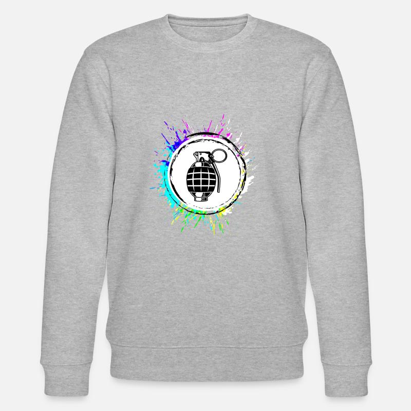 Granate waffe icon - Stanley/Stella Unisex Bio-Sweatshirt CHANGER  - Grau meliert