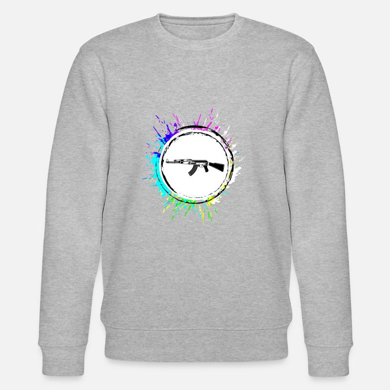 Gewehr icon symbol - Stanley/Stella Unisex Bio-Sweatshirt CHANGER  - Grau meliert