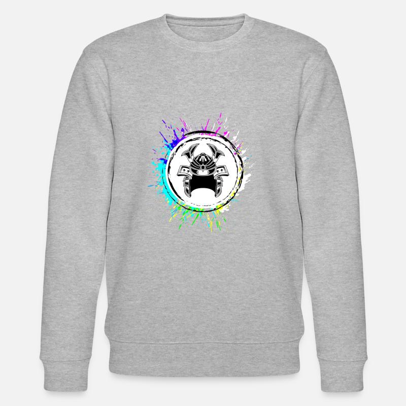 Samurai Helmet - Stanley/Stella CHANGER Unisex Organic Sweatshirt - heather grey