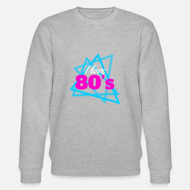 I love 80s - Stanley/Stella Unisex Bio-Sweatshirt CHANGER  - Grau meliert