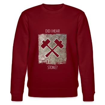 Stonemason Stone Sculptor Saying - Stanley/Stella CHANGER Unisex Organic Sweatshirt - burgundy - Front - Nik (191cm) & Marisol (170cm)