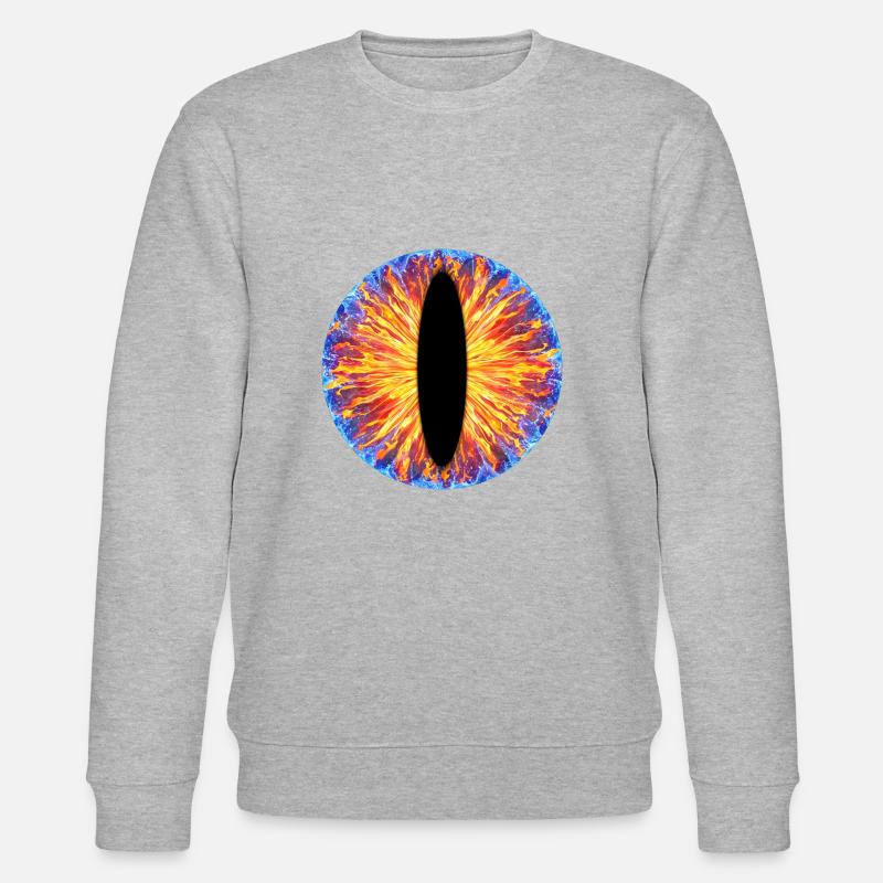 Oeil dragon - Feu et eau - Sweat bio CHANGER Stanley/Stella Unisexe - gris chiné