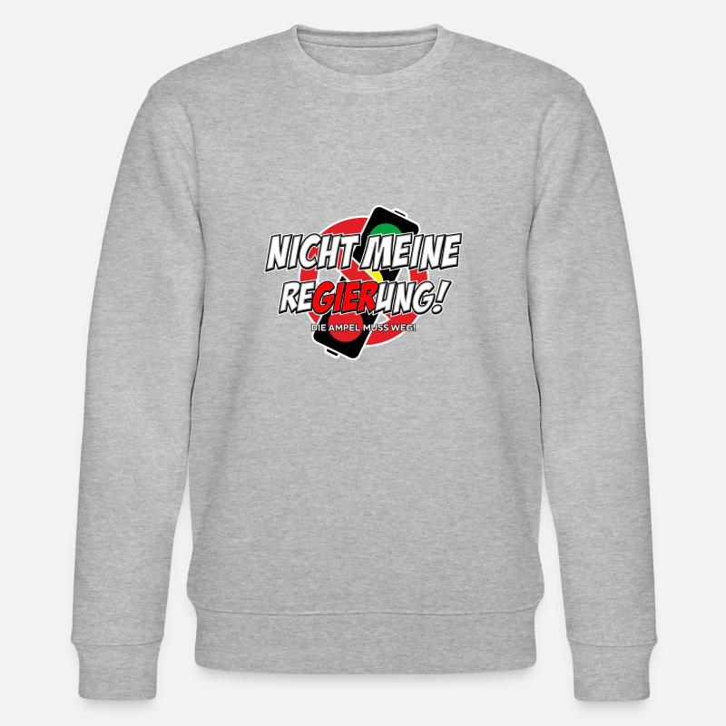 Nicht meine ReGIERung - Stanley/Stella Unisex Bio-Sweatshirt CHANGER  - Grau meliert