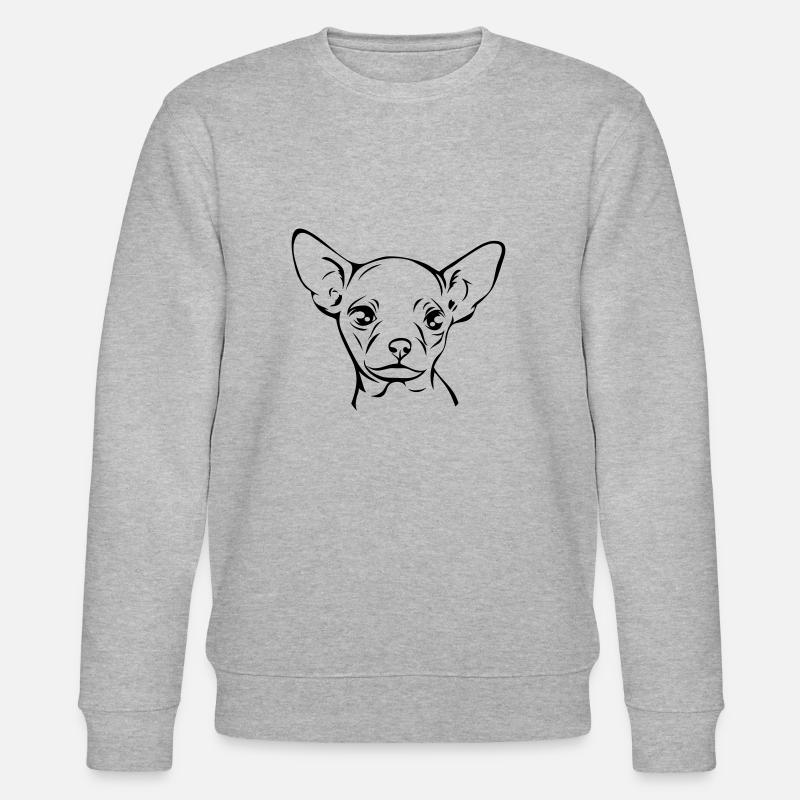CHIHUAHUA chien chiens Wilsigns - Sweat bio CHANGER Stanley/Stella Unisexe - gris chiné
