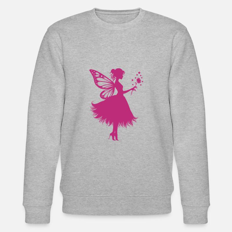 Fée magique avec fleur - Sweat bio CHANGER Stanley/Stella Unisexe - gris chiné