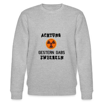 AchtungZwiebelmn von gestern - Stanley/Stella Unisex Bio-Sweatshirt CHANGER  - Grau meliert - Vorne - Nik (191cm) & Marisol (170cm)
