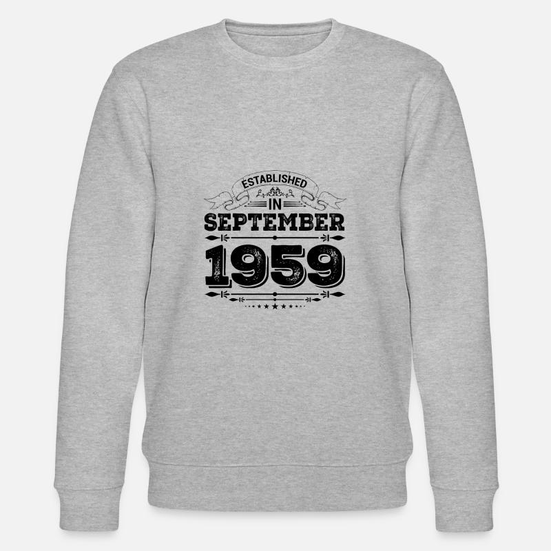 Established in September 1959 - Stanley/Stella Unisex Bio-Sweatshirt CHANGER  - Grau meliert