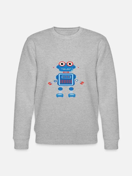 Funky Roboter - Stanley/Stella Unisex Bio-Sweatshirt CHANGER  - Grau meliert