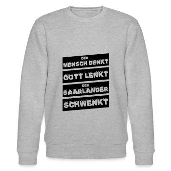 Schwenker Schwenken Grillmeister Saarland - Stanley/Stella Unisex Bio-Sweatshirt CHANGER  - Grau meliert - Vorne - Nik (191cm) & Marisol (170cm)