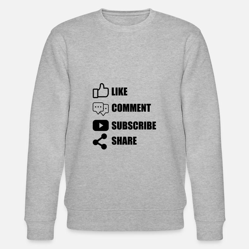 Like Comment Subscribe Share - Sweat bio CHANGER Stanley/Stella Unisexe - gris chiné