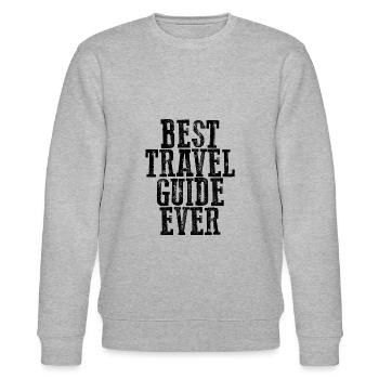 Best Travel Guide Ever - Stanley/Stella Unisex Bio-Sweatshirt CHANGER  - Grau meliert - Vorne - Nik (191cm) & Marisol (170cm)