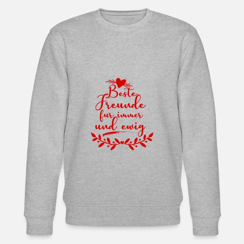 Beste Freunde für immer - Stanley/Stella Unisex Bio-Sweatshirt CHANGER  - Grau meliert