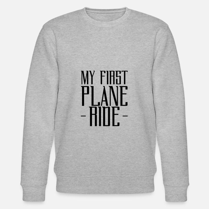 My First Plane Ride 42 - Stanley/Stella Unisex Bio-Sweatshirt CHANGER  - Grau meliert