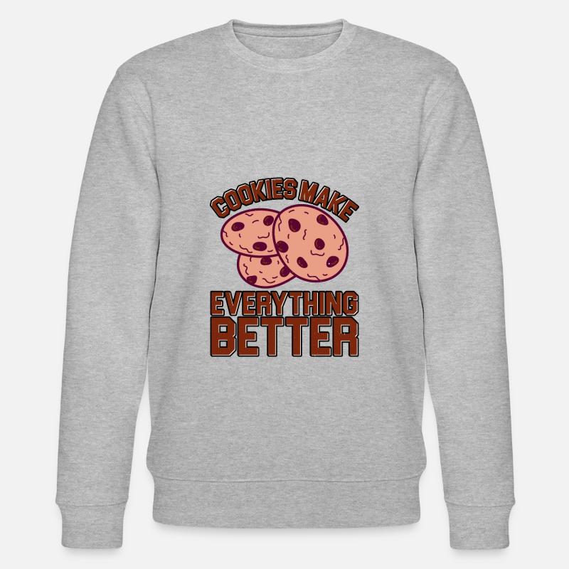 Cookies Make Everything Better 5 - Stanley/Stella CHANGER Unisex Organic Sweatshirt - heather grey