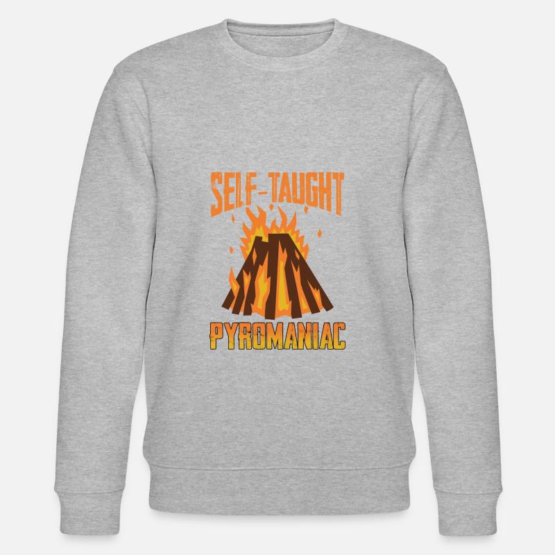 Self-Taught Pyromaniac 5 - Stanley/Stella Unisex Bio-Sweatshirt CHANGER  - Grau meliert