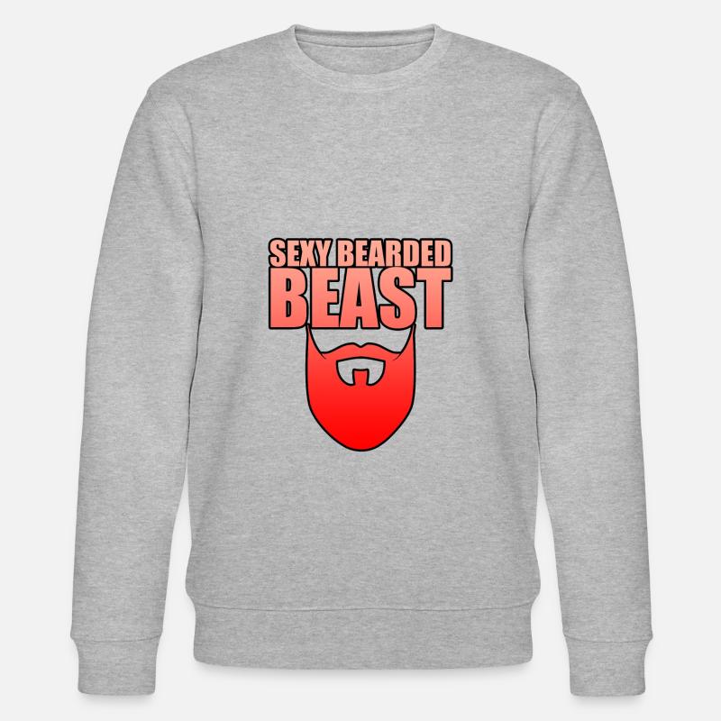 Sexy Bearded Beast 2 - Stanley/Stella Unisex Bio-Sweatshirt CHANGER  - Grau meliert