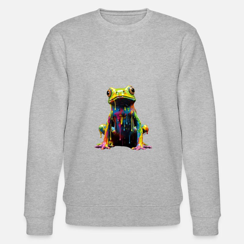 Rainbow Frog - Stanley/Stella Unisex Bio-Sweatshirt CHANGER  - Grau meliert