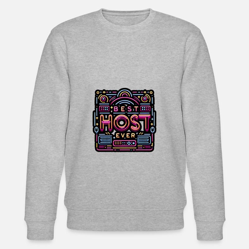 Best Host Ever 21 - Stanley/Stella Unisex Bio-Sweatshirt CHANGER  - Grau meliert