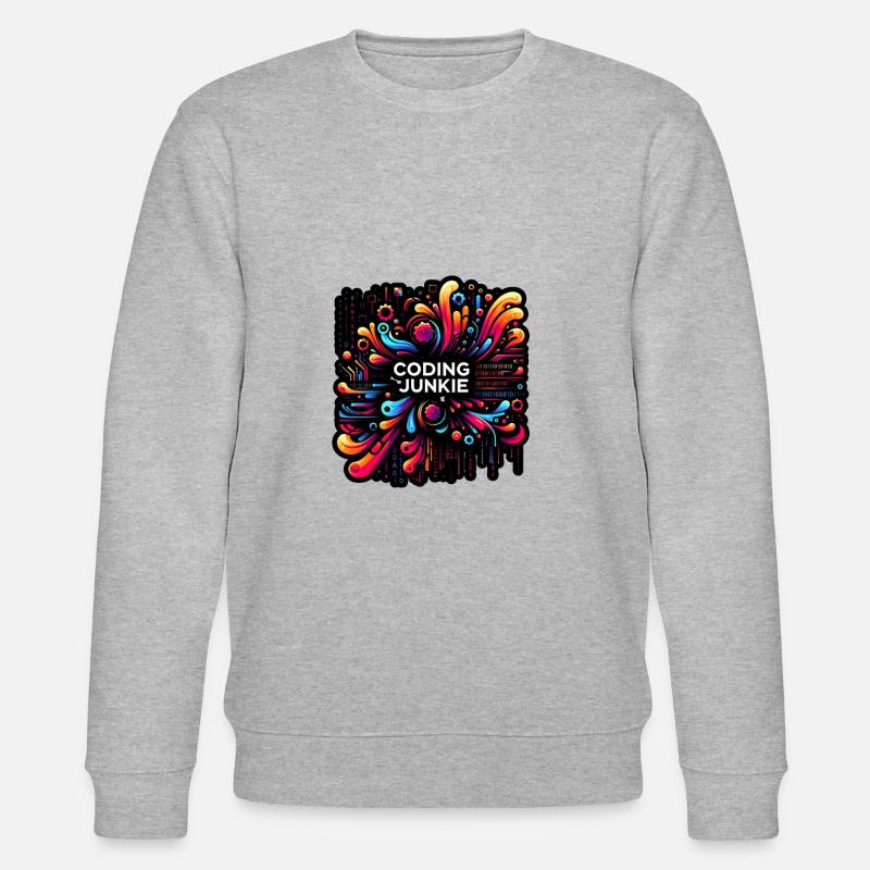 Coding Junkie 12 - Stanley/Stella Unisex Bio-Sweatshirt CHANGER  - Grau meliert