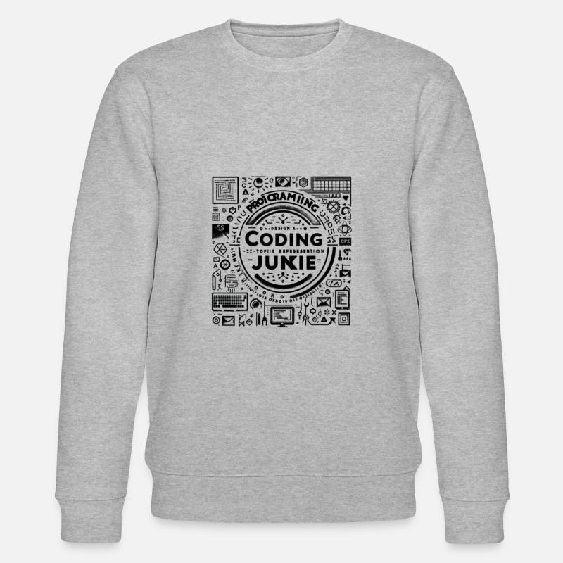 Coding Junkie 8 - Stanley/Stella Unisex Bio-Sweatshirt CHANGER  - Grau meliert
