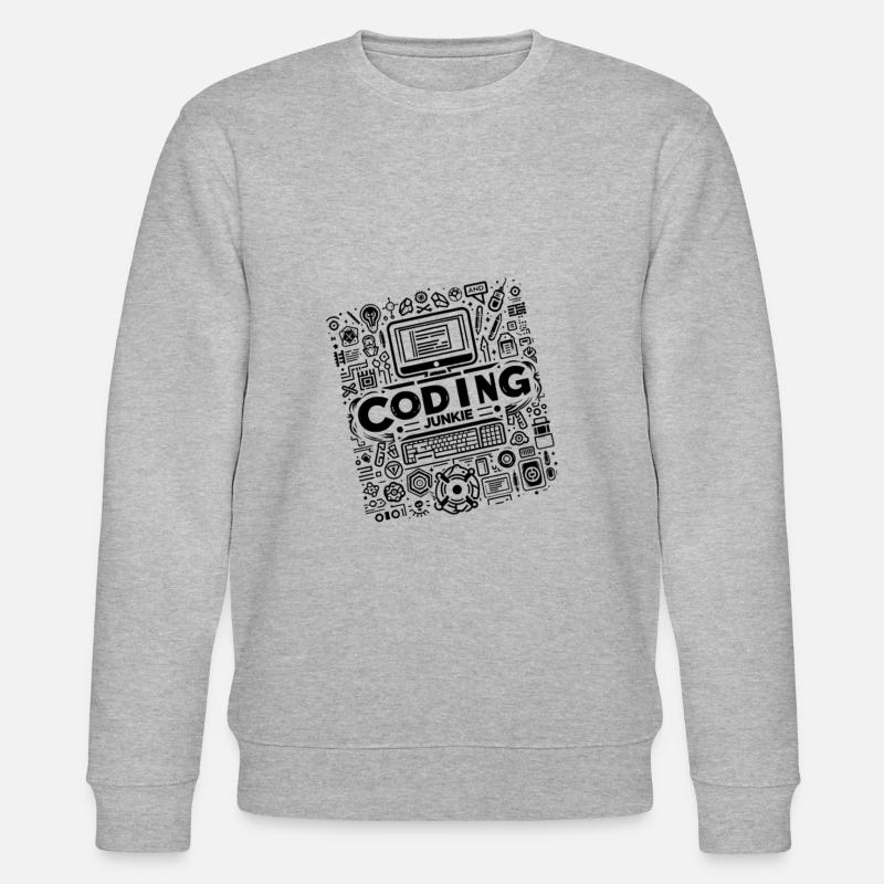 Coding Junkie 9 - Stanley/Stella Unisex Bio-Sweatshirt CHANGER  - Grau meliert